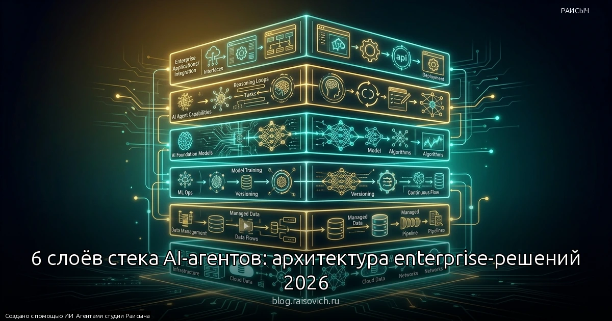 6 слоёв стека AI-агентов: архитектура enterprise-решений 2026