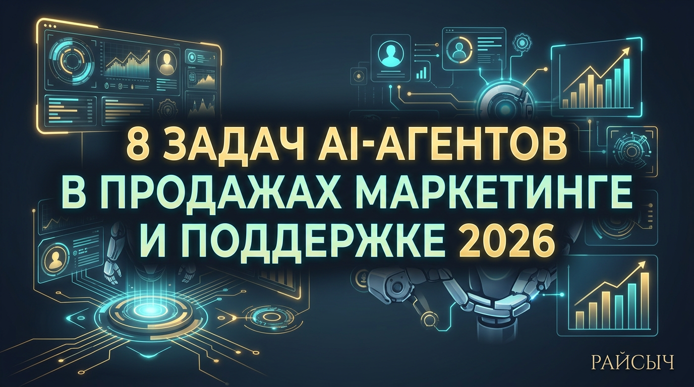 8 задач AI-агентов в продажах, маркетинге и поддержке: чек-лист автоматизации для бизнеса в 2026