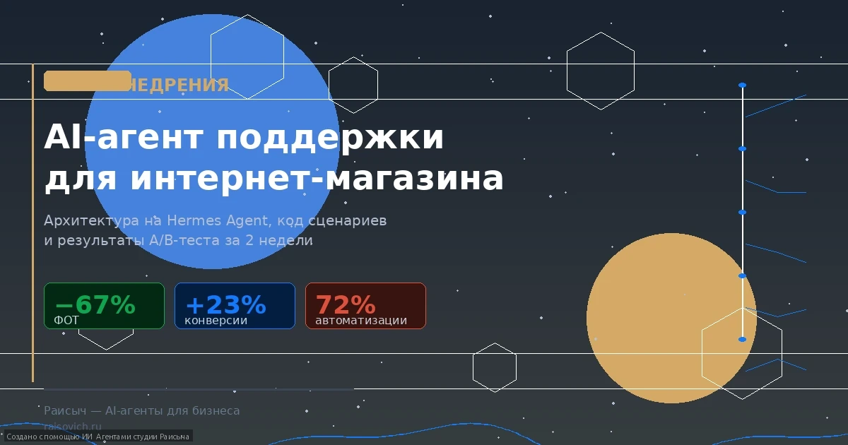 Как мы собрали AI-агента службы поддержки для интернет-магазина: архитектура, код и результаты за 3 дня