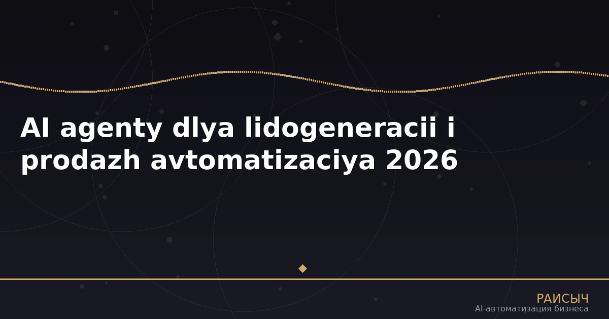 AI-агенты для лидогенерации и продаж: как автоматизировать воронку в 2026