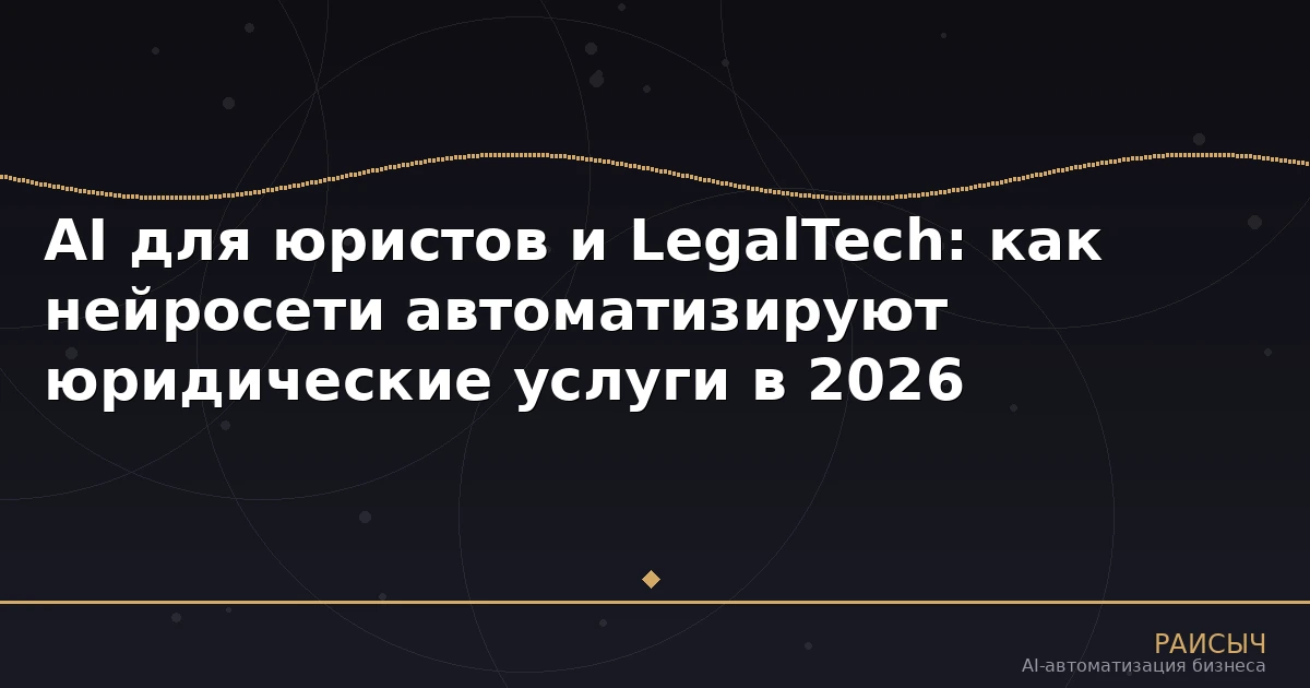 AI для юристов и LegalTech: как нейросети автоматизируют юридические услуги в 2026