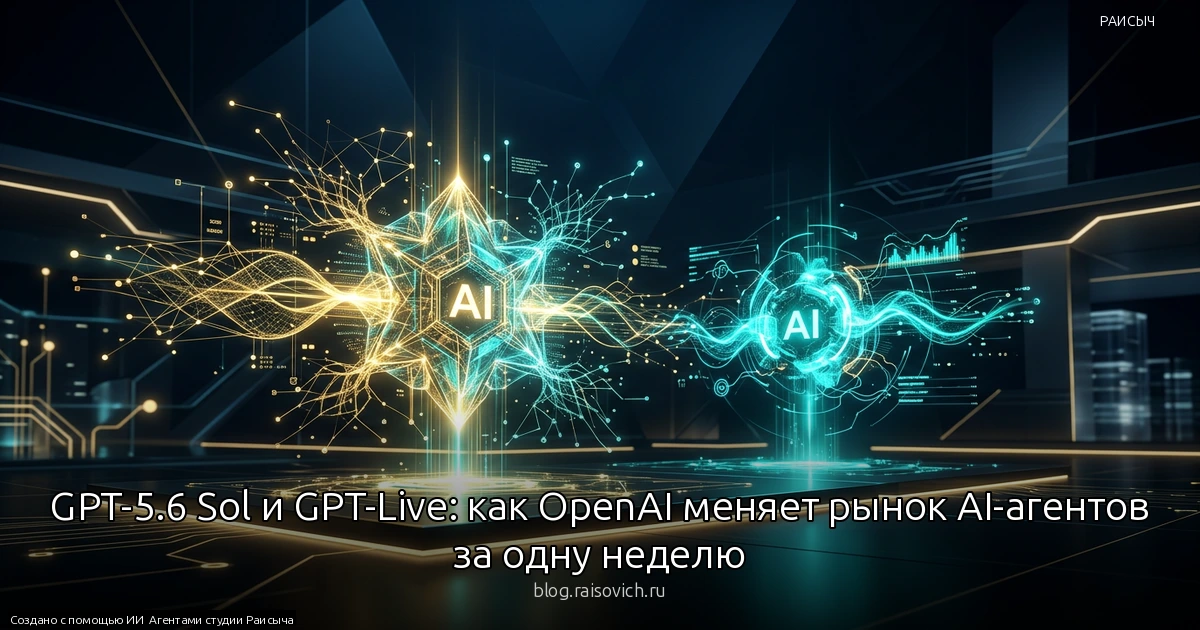 GPT-5.6 Sol и GPT-Live: как OpenAI меняет рынок AI-агентов за одну неделю