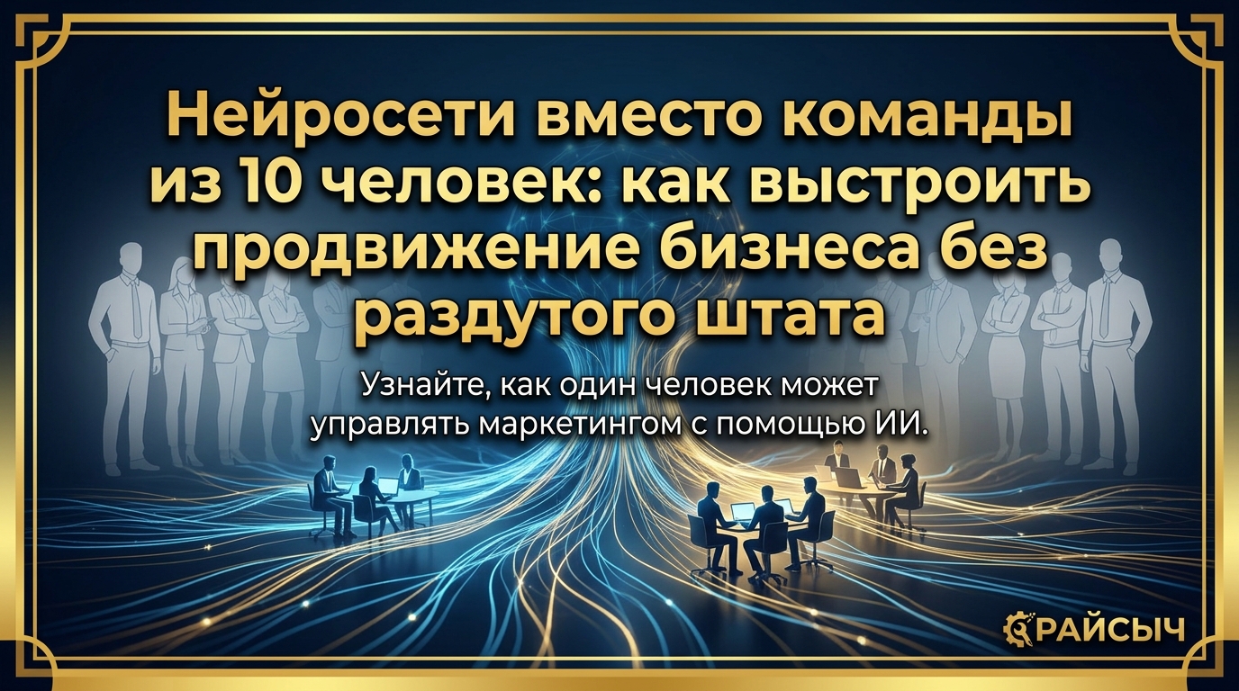Нейросети вместо команды из 10 человек: как выстроить продвижение бизнеса без раздутого штата