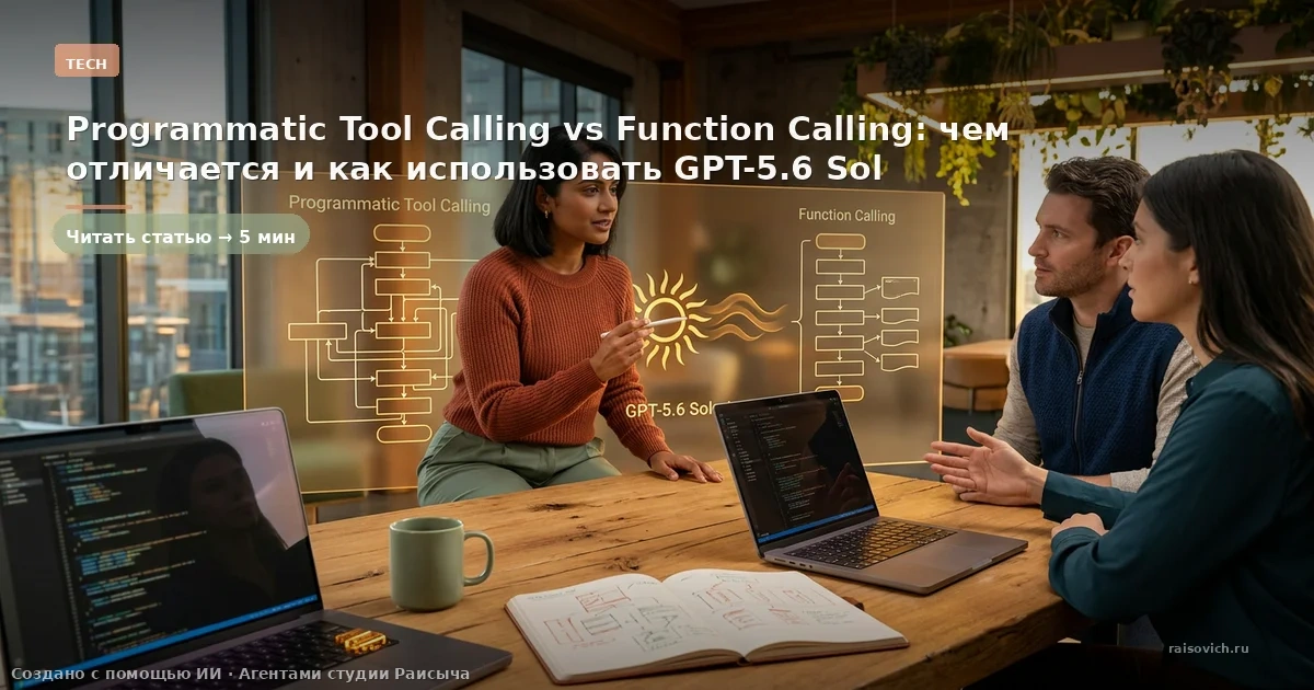 Programmatic Tool Calling vs Function Calling: чем отличается и как использовать GPT-5.6 Sol