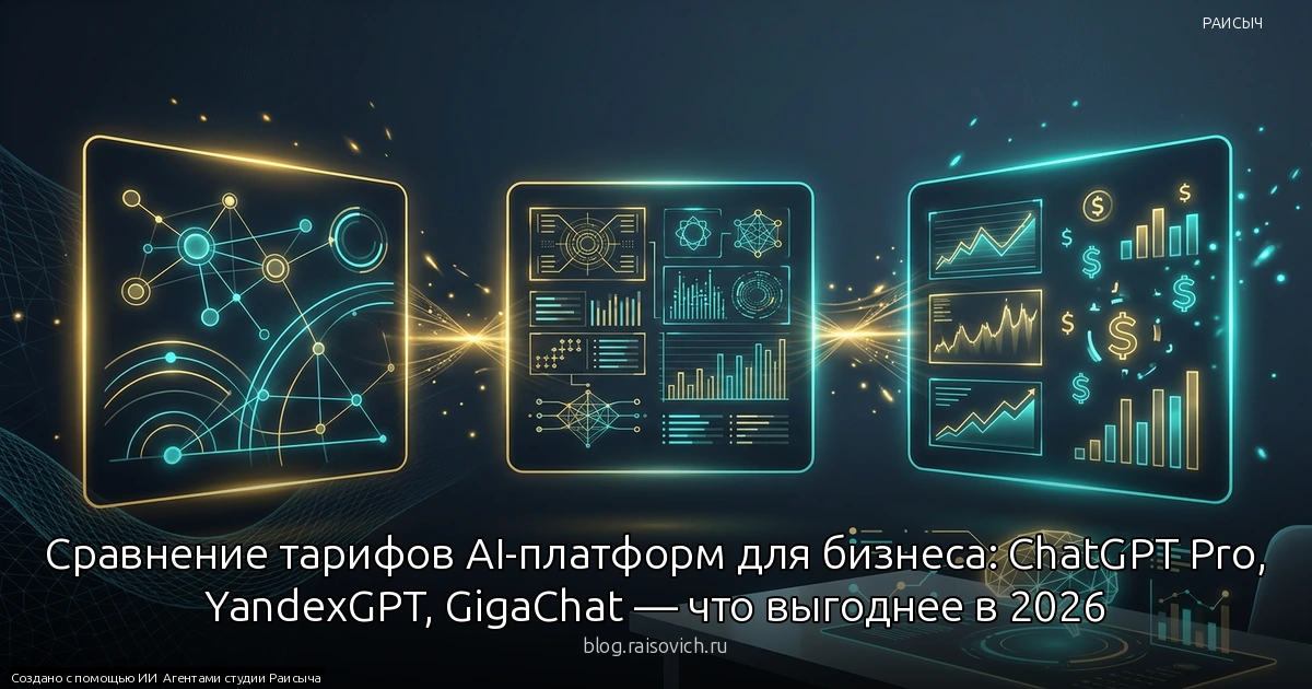 Сравнение тарифов AI-платформ для бизнеса: ChatGPT Pro, YandexGPT, GigaChat — что выгоднее в 2026