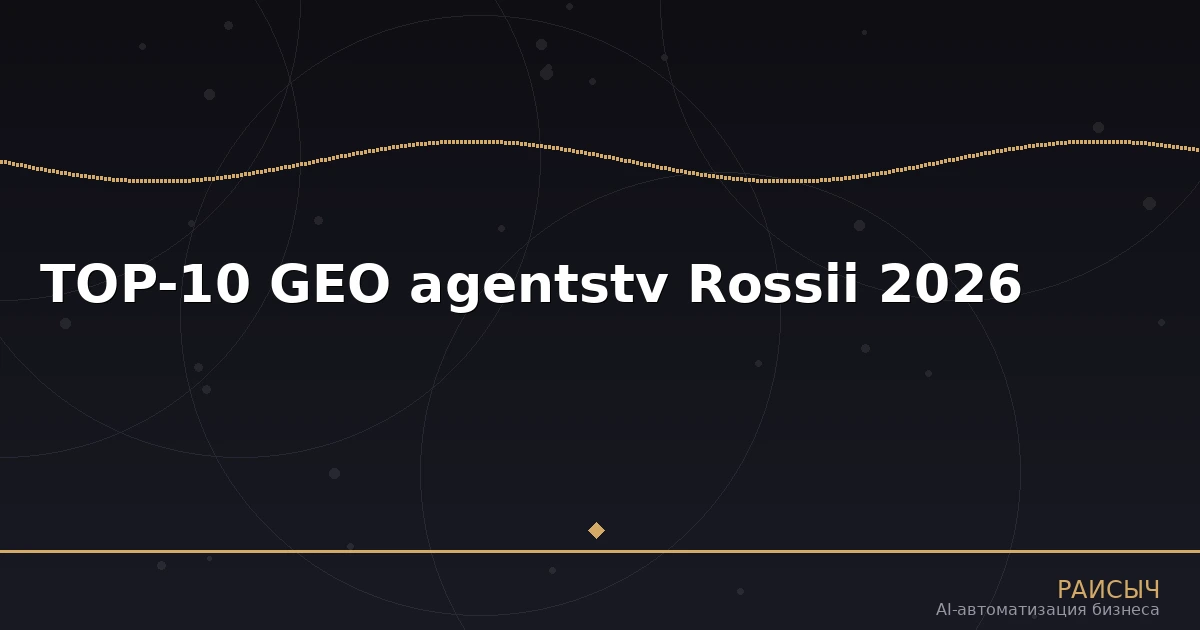 Топ-10 GEO-агентств России 2026: кто выводит бренды в ответы нейросетей